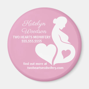 Midfru Doula Gravid Business Rosa Magnet