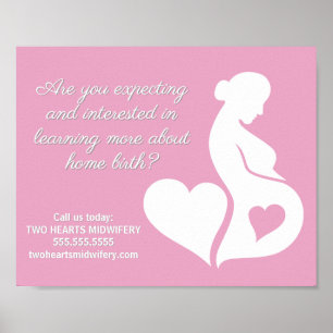 Midfru Doula Gravid Business Rosa Poster
