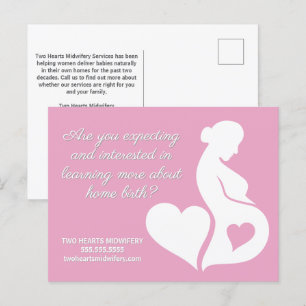 Midfru Doula Gravid Business Rosa Vykort