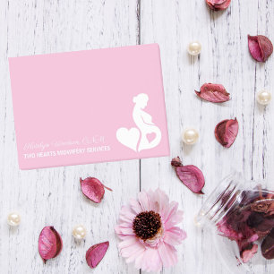Midfru Doula Pgraant Woman Söt Rosa Anpassningsbar Post-it Block