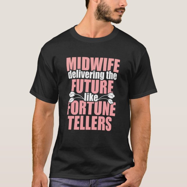 Midfru Fortune Teller Midwifery Week T Shirt (Framsida)