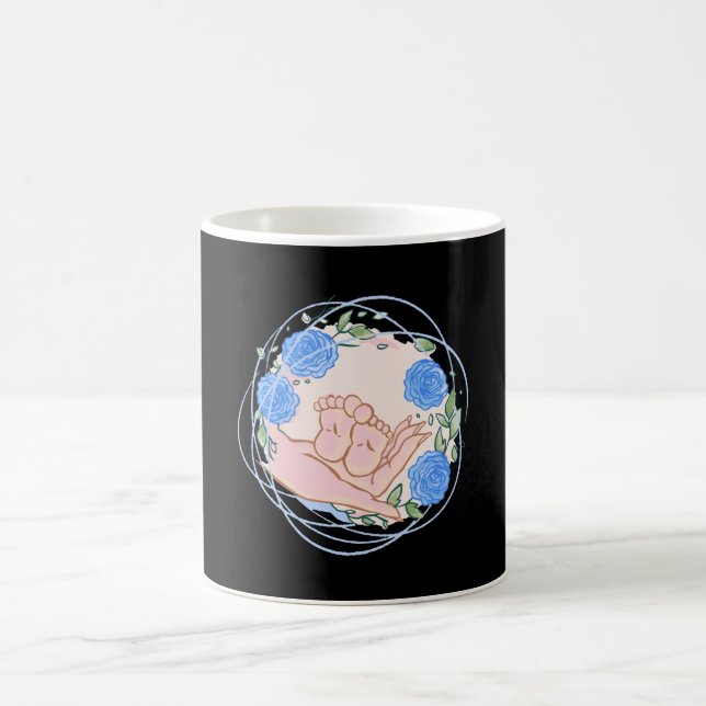 Midfru Gift Tack Hand med Baby Feet Kaffemugg (Center)
