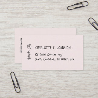Midfru Handwrite Drawn Baby Minimalist Visitkort