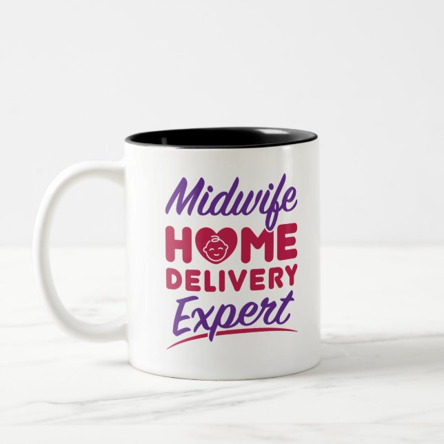 Midfru Home Delivery Expert Midwives Midwifery Två-Tonad Mugg (Vänster)