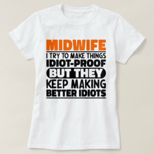 Midfru jag försöker göra Sak Roliga meningar Midfr T Shirt