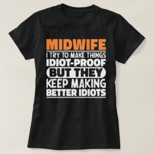 Midfru jag försöker göra Sak Roliga meningar Midfr T Shirt