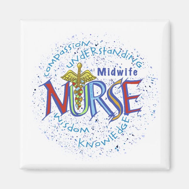 Midfru Nurse Motto Magnet (Framsidan)