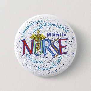 Midfru Nurse Motto Pin Knapp