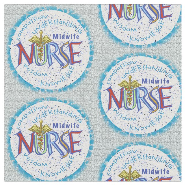 Midfru Nurse Motto Tyg (Närbild)
