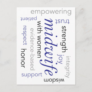 Midfru ord moln vykort