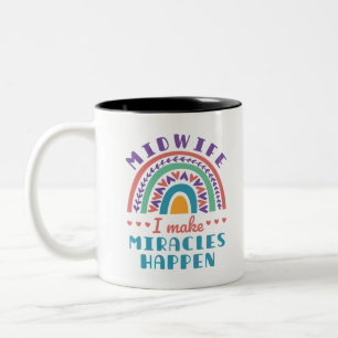 Midfru Rainbow, jag får Miracles att hända Två-Tonad Mugg