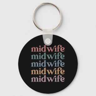 Midfru Retro Vintage Midwifery Gift Nyckelring