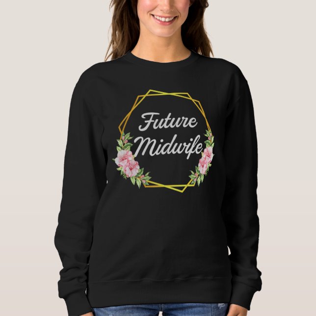 Midfru Tack - Doula Midwifery Flowers Midwif T Shirt (Framsida)