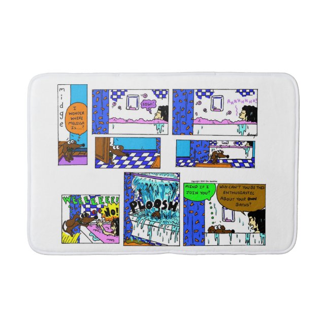Midge "Bath Tecknad" Bath Mat Badrumsmatta (Framsidan)