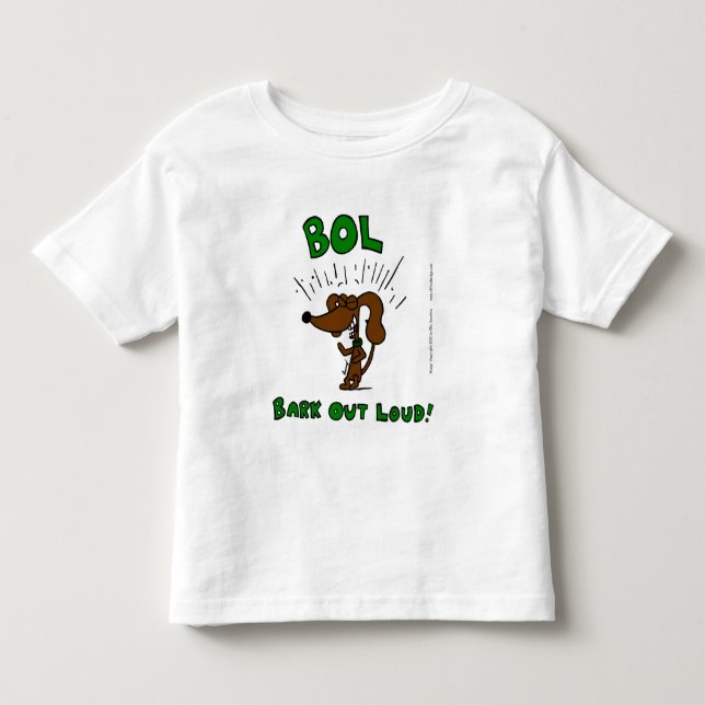 Midge ’BOL Bark Out Loud’ Småbarn T-Shirt (Framsida)