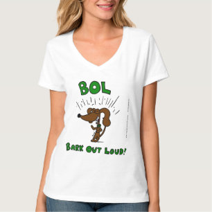 Midge ’BOL Bark Out Loud’ Womens V-Nacke T-Shirt