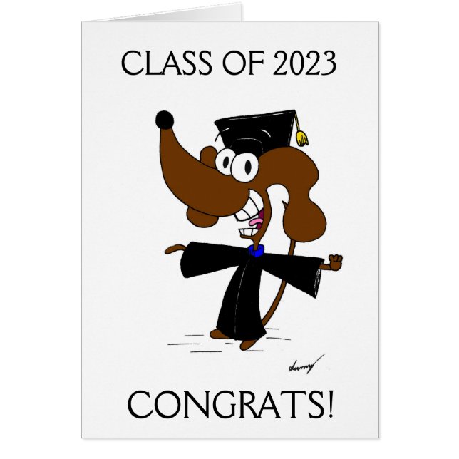 Midge 'Class of 2023' Anpassade Studenten Card Hälsningskort (Framsidan)
