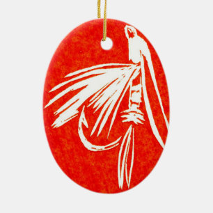 Midge Classic Trout Fly God-jul Ornament
