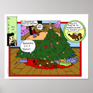Midge "Julgran Tecknad" Poster