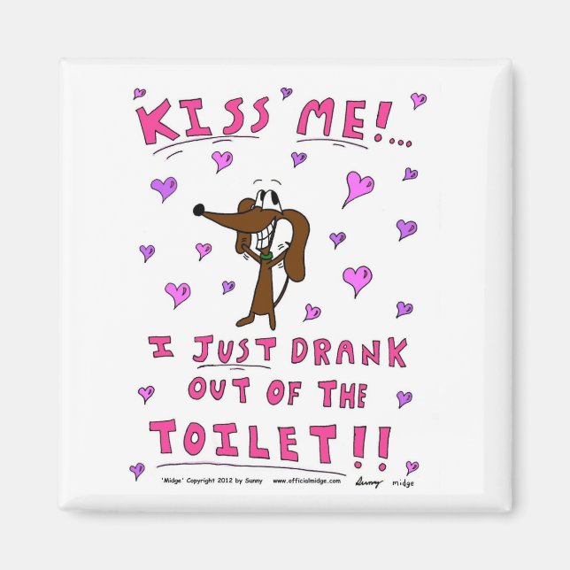 Midge 'KISS ME' Magnet (Framsidan)