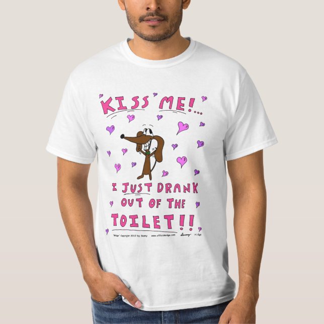 Midge "KISS ME" Manar Value T-Shirt (Framsida)