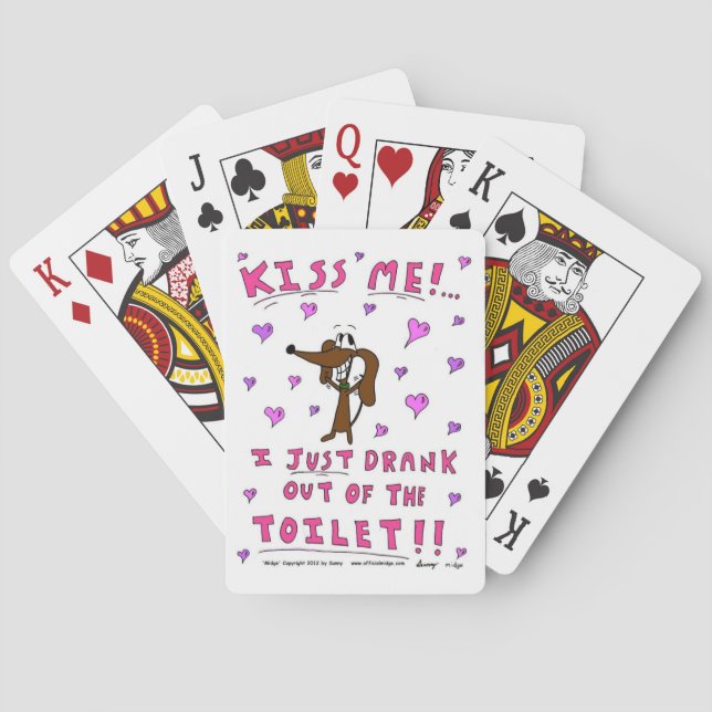 Midge "KISS ME" spelkort (Baksidan)