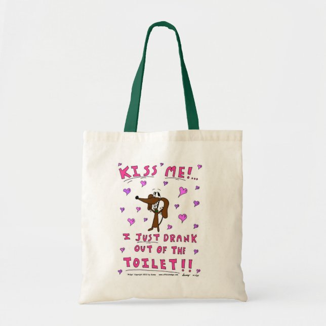 Midge 'KISS ME' Tote Bag Tygkasse (Framsidan)