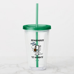 Midge "Kom ihåg Hydrat" Akryltumlare Take Away Mugg
