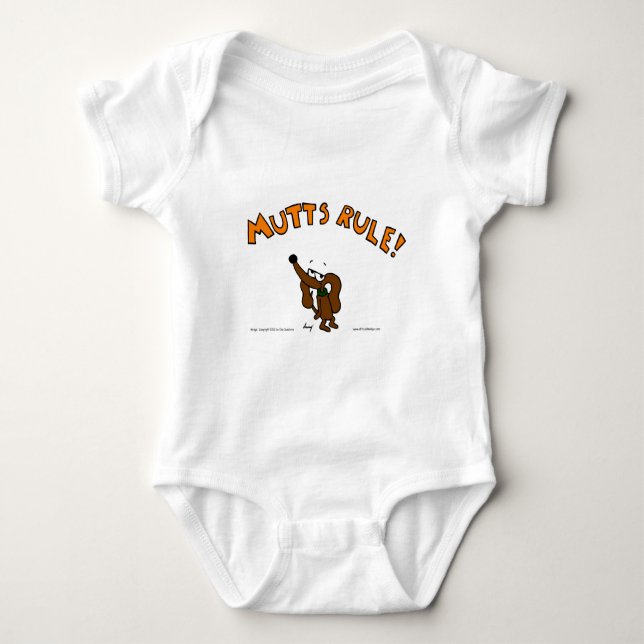 Midge MUTTS RULE Infant Creeper Tee (Framsida)