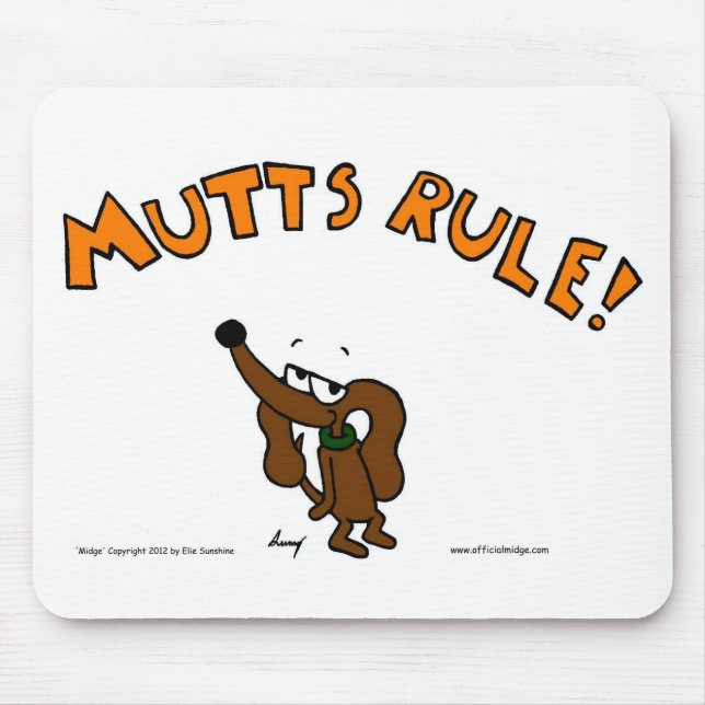 Midge MUTTS RULE Mousepad Musmatta (Framsidan)