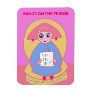 Midge på Fridge Magnet