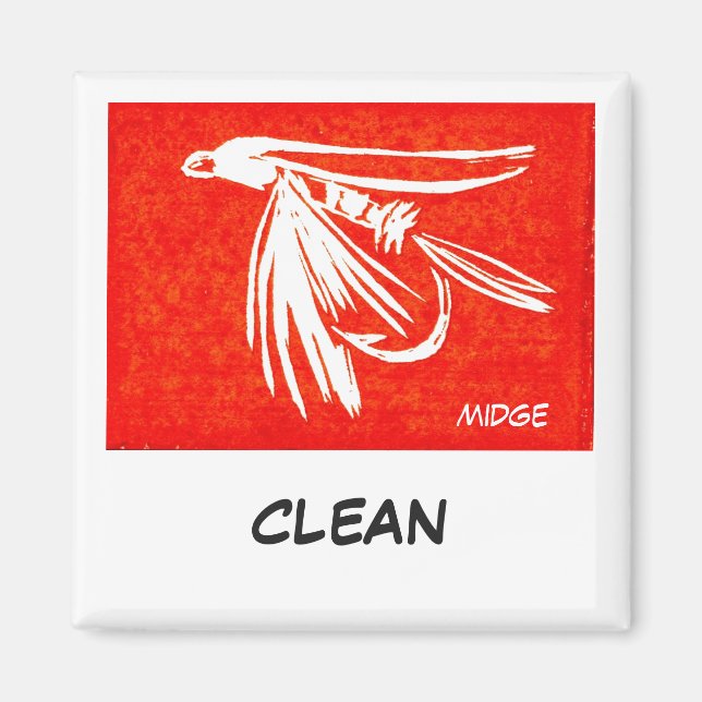 "Midge Red" Dish Washer Status Magnet (Framsidan)