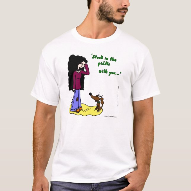Midge "Stuck in Piddle with You"-Vuxen Basic T Tröja (Framsida)