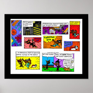 Midge "Superassistance Trio"-Tecknaden Poster