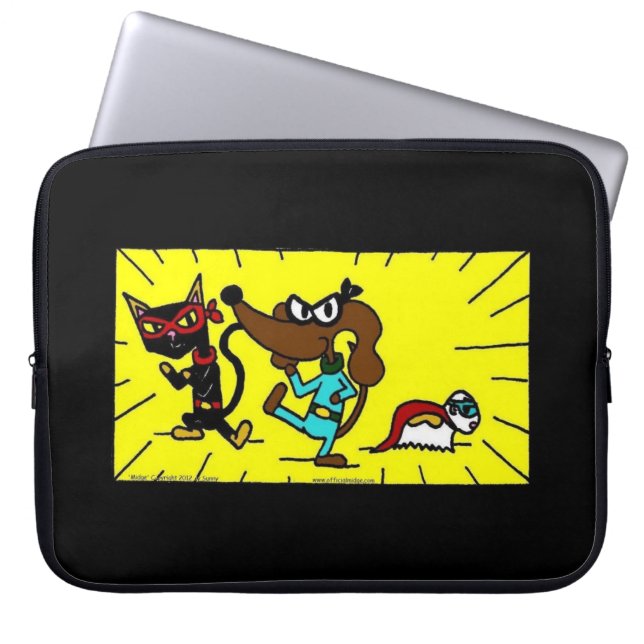 Midge Superhjälte Trio Laptop sleeve (Framsidan)
