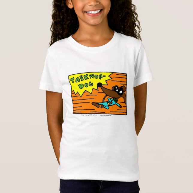 Midge ’TAEKWON-HUND’ Girls Jersey T-Shirt (Framsida)