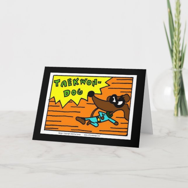 Midge TAEKWON-HUND-gratulationskort Kort (Framsida)