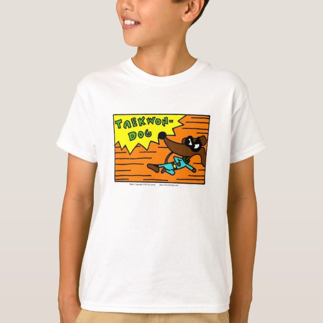 Midge "TAEKWON-HUND" Kids Basic T-Shirt (Framsida)