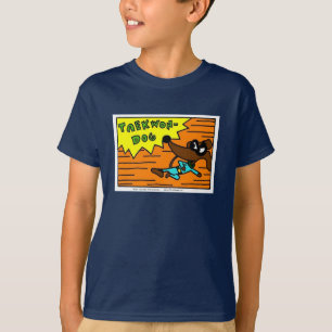 Midgen "TAEKWON-DOG" lurar den mörka T-tröja T Shirt