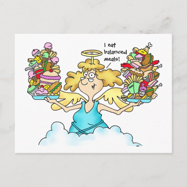 Midge'sen bantar balanserad måltider för vykort #8 (Framsida)
