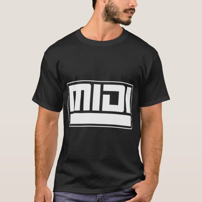MIDI - Musikinstrument digital gränssnitt T Shirt (Framsida)