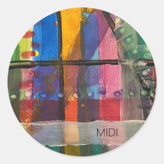 MIDI Sticker Runt Klistermärke