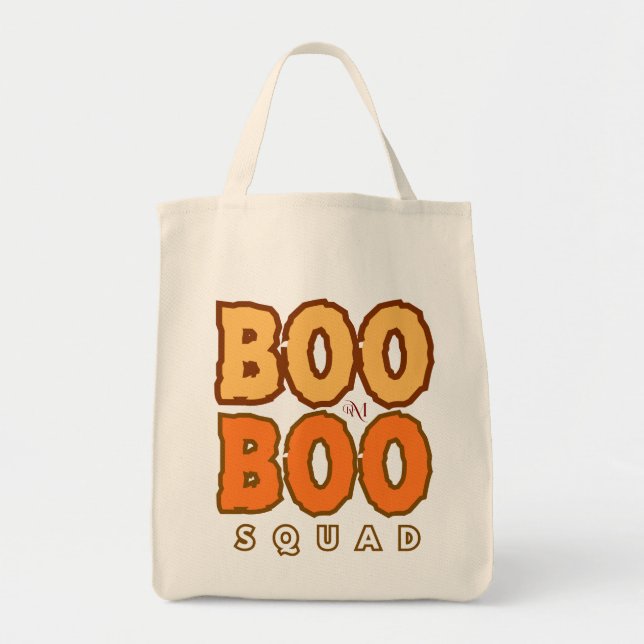 Midi Tote : HALLOWEEN Boo Tygkasse (Framsidan)