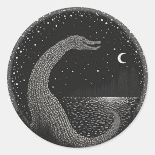 Midjourney Monsters Cryptid Series Runt Klistermärke