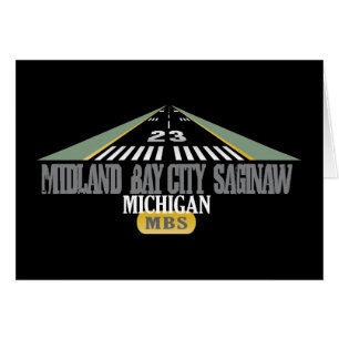 Midland Bay City Saginaw MI - Airport Hälsningskort