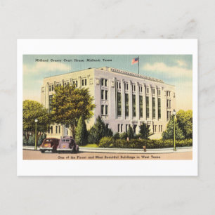 Midland County Court House i Midland, Texas Vykort