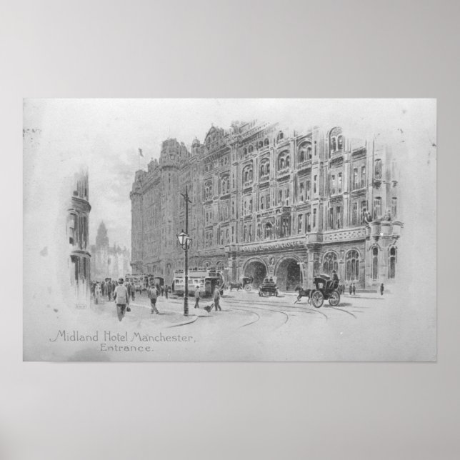 Midland Hotel, Manchester, 1910 Poster (Framsidan)