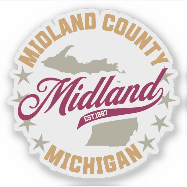 Midland, Michigan Klistermärken (Framsida)