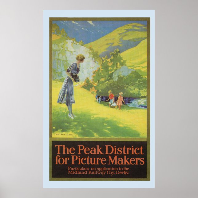 Midland Railway Coy Derby the Peak District Poster (Framsidan)