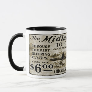 Midland Route Chicago Milwaukee St Paul RR 1890's Mugg